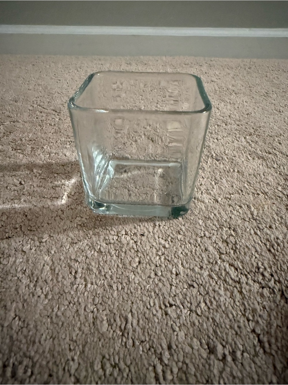 Clear Square Glass Vase / Planter